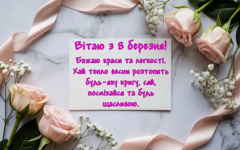 Привітання з 8 березня своїми словами