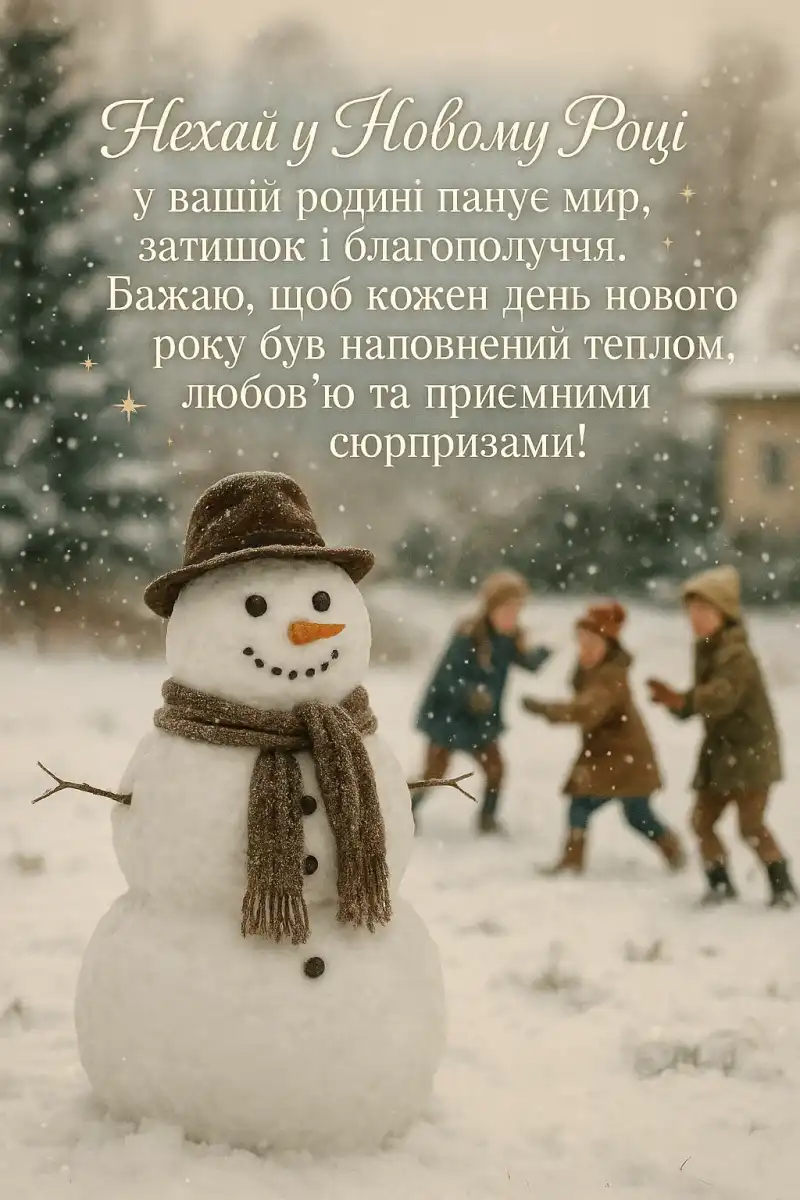 Новорічне привітання для рідних і близьких